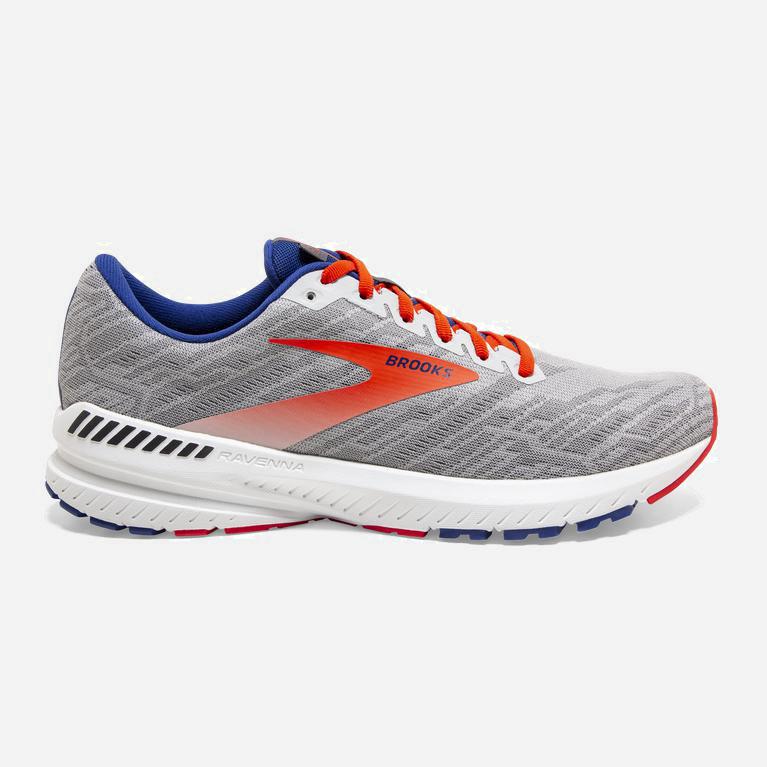 Brooks Ravenna 11 Israel - Men's Road Running Shoes - Grey/Cherry/Mazarine (43765-RVIP)